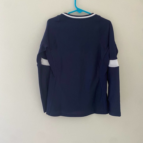New Under Armour UA Girls Blue Heatgear Fitted Long Sleeve Shirt YSM - Picture 2 of 5